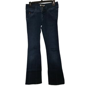 EUC Women's Hudson Flare Leg Dark Wash Denim Blue Jeans Sz 26